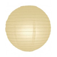 8" Paper Lantern Ivory Regular Wire